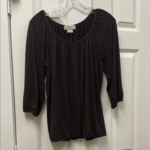 MICHAEL Michael Kors Brown 3/4 Sleeve Top